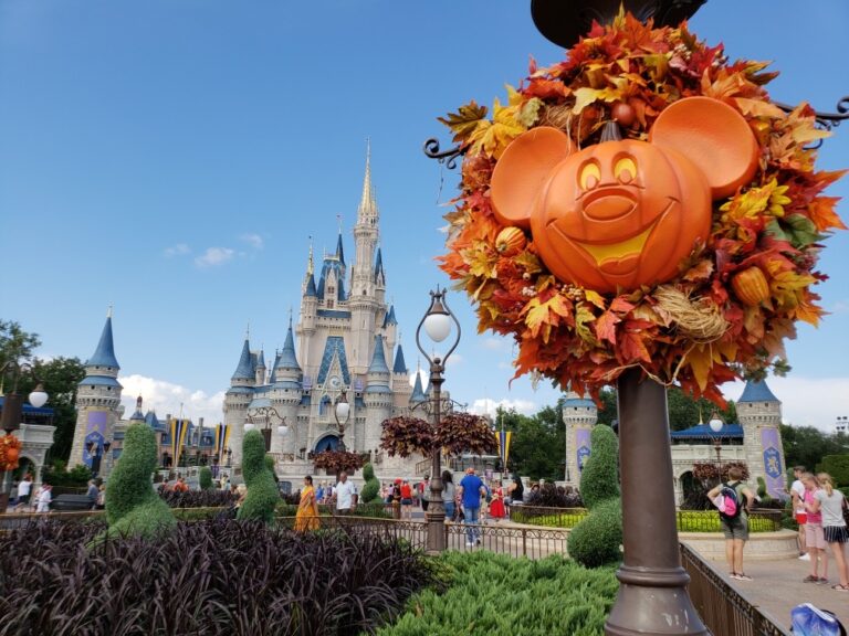 Disney Magic Kingdom Castle with Mickey Wreath