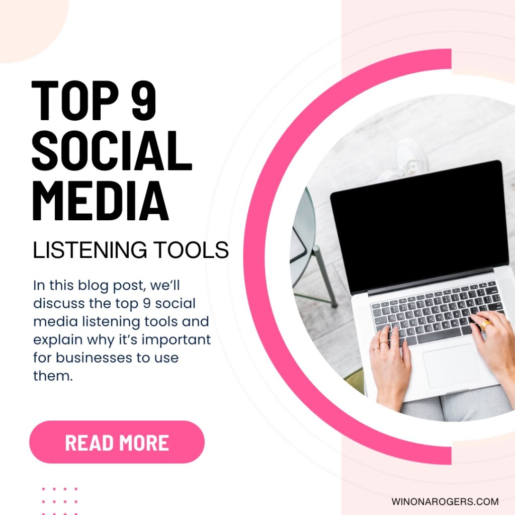 infographic top 9 social media listening tools